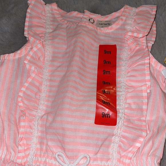 🌈 Carter’s Baby Rompers Sz 9M Summer Suit NEW - Picture 2 of 5